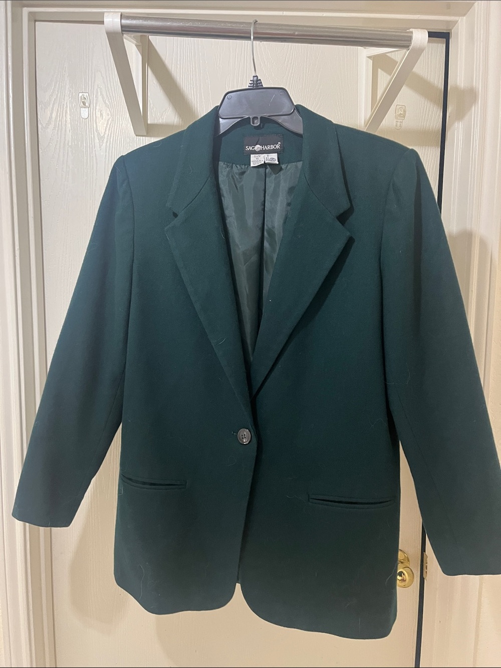 Sag Harbor Forest Green Single-Button Women's Blazer
